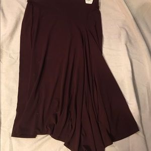 Michael Kors, S, asymmetrical hem, stretch, wine